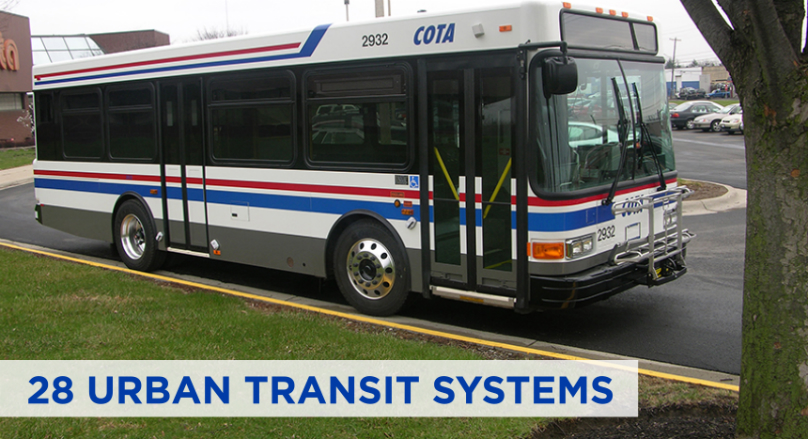 28 urban transit systems