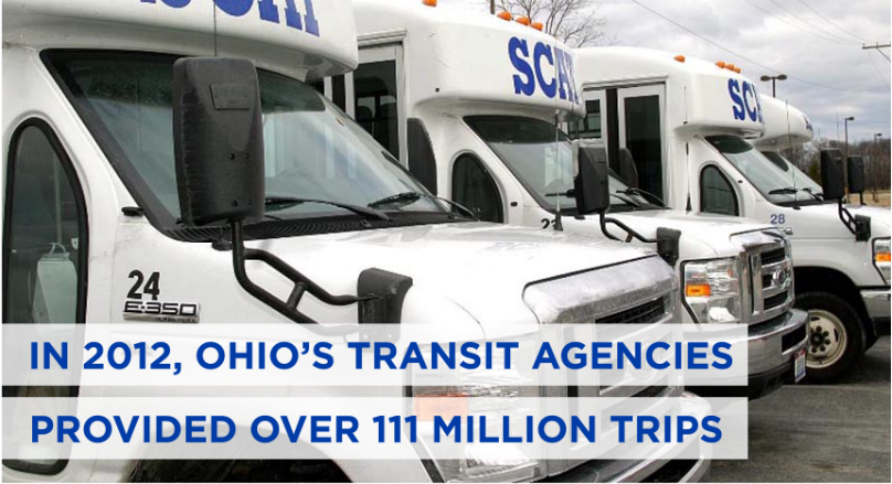 In 2012, Ohio's transit agencies provided over 111 million trips