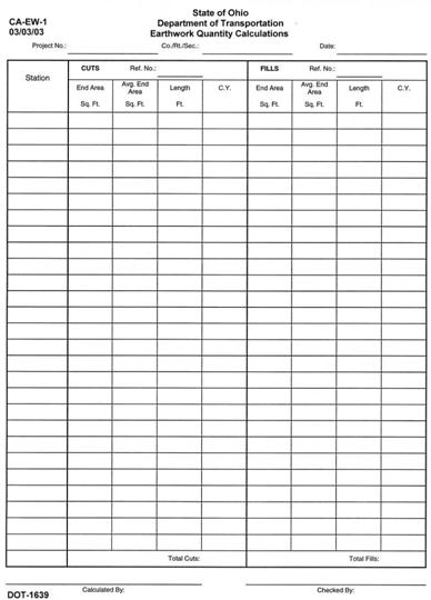 Fig 20309F Earthwork Quantity Calculations revised