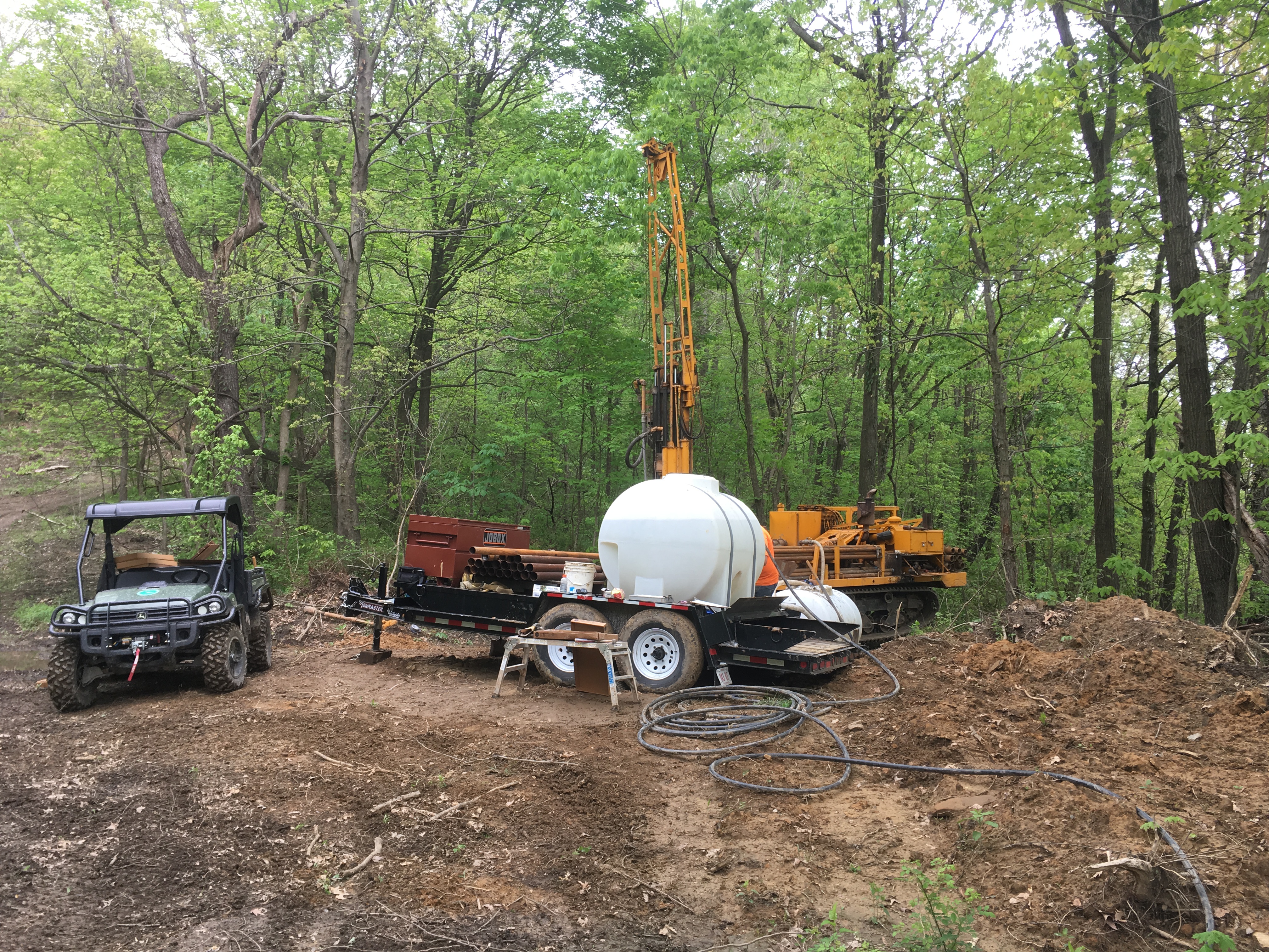 CME 850 Rig Drilling on a Remote Hilltop