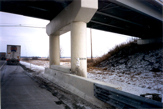 Dual Column Pier with Barrier